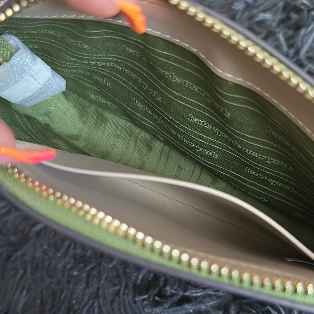 kate spade Green and Cream Leather Crossbody with Cardholder